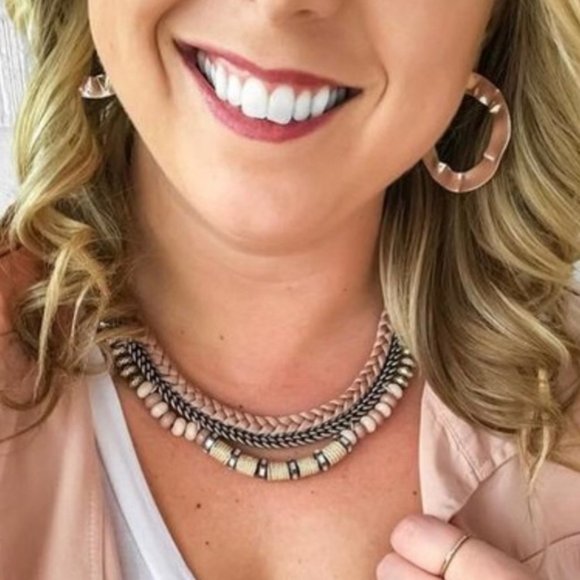 :: Stella & Dot Reversible Silver/Gold Wave Hoops - Picture 5 of 7